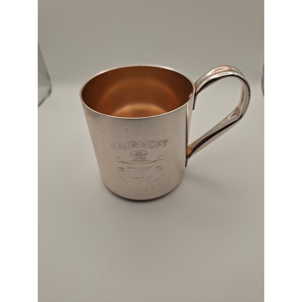 Vintage Smirnoff Moscow Mule Drink Copper Cup Mug Aluminum Barware Bar